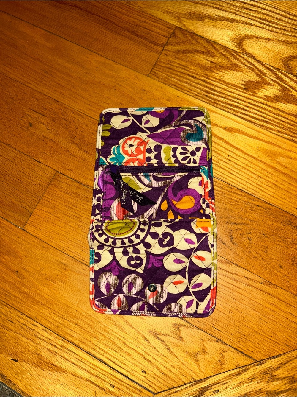 Vera Bradley Womens Plum Crazy Petite Trifold Wallet - Picture 3 of 3